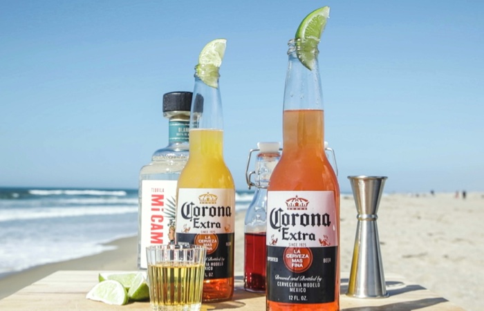 beer cocktails on the beach