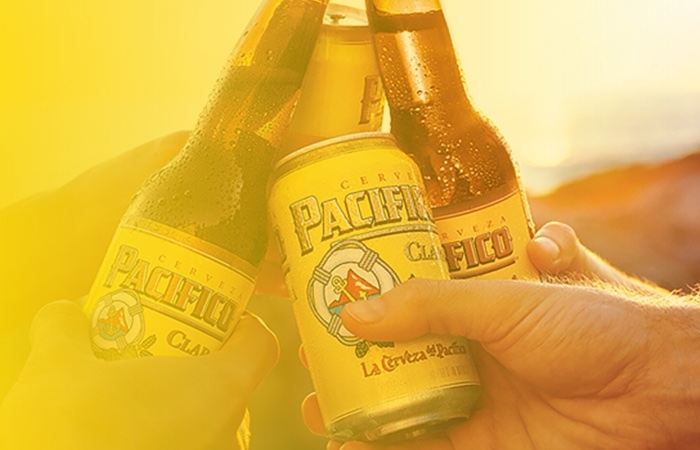 Pacifico bottles and can